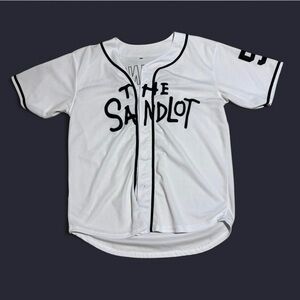 White and black The Sandlot baseball jersey #5 size Large